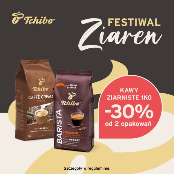 Promotional graphic for the Tchibo Coffee Festival. Two 1kg coffee packs are featured in the promotional graphic.