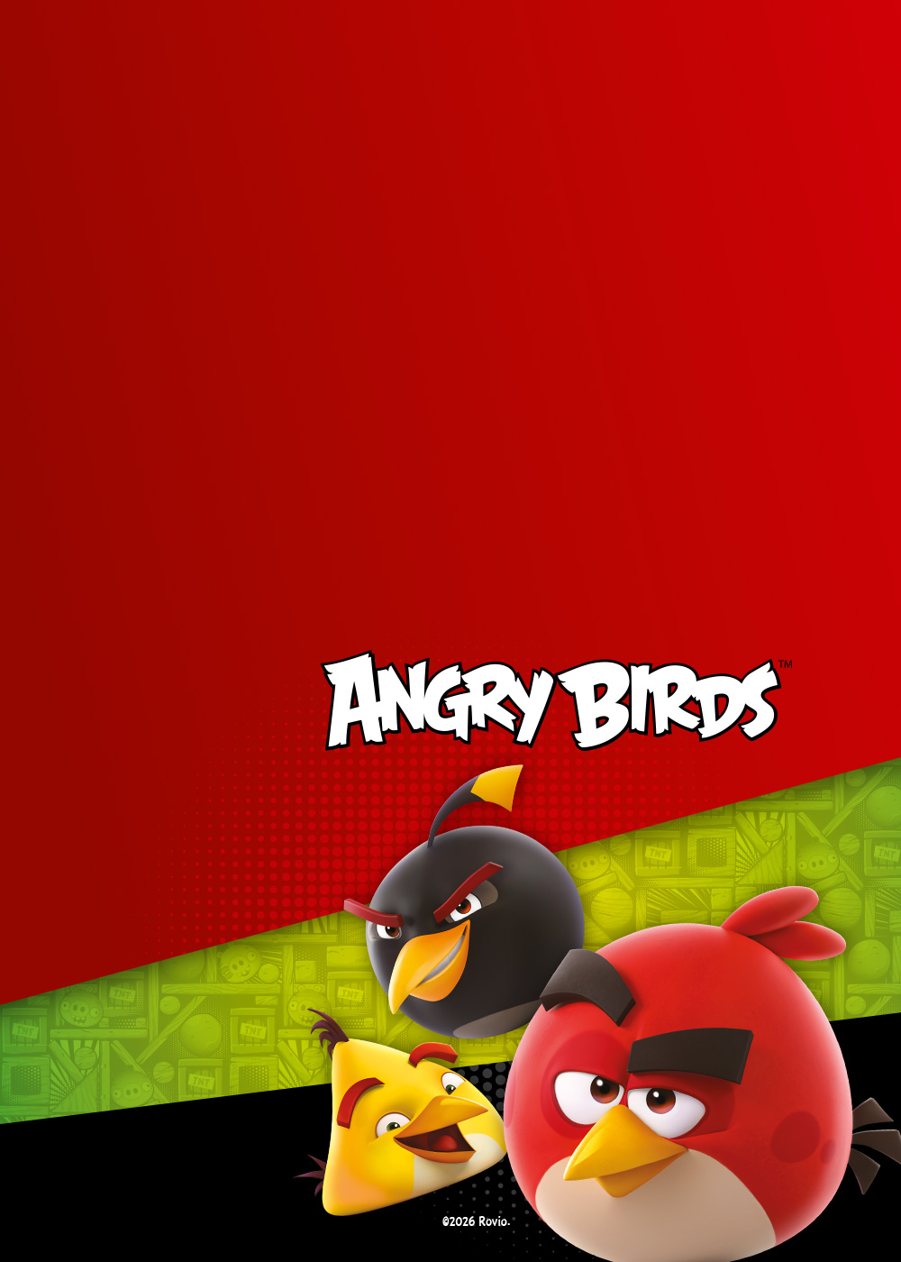 Wydarzenie angry birds Halloween w M1. Ptaki z angry birds na layoutcie graficznym.